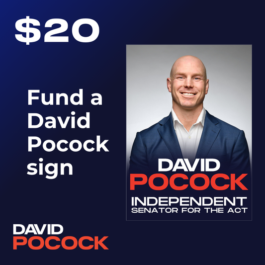 $20 to fund Team Pocock to put up a Pocock sign