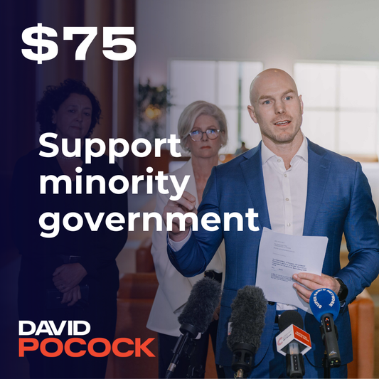 $75 to help give the gift of minority government this Christmas